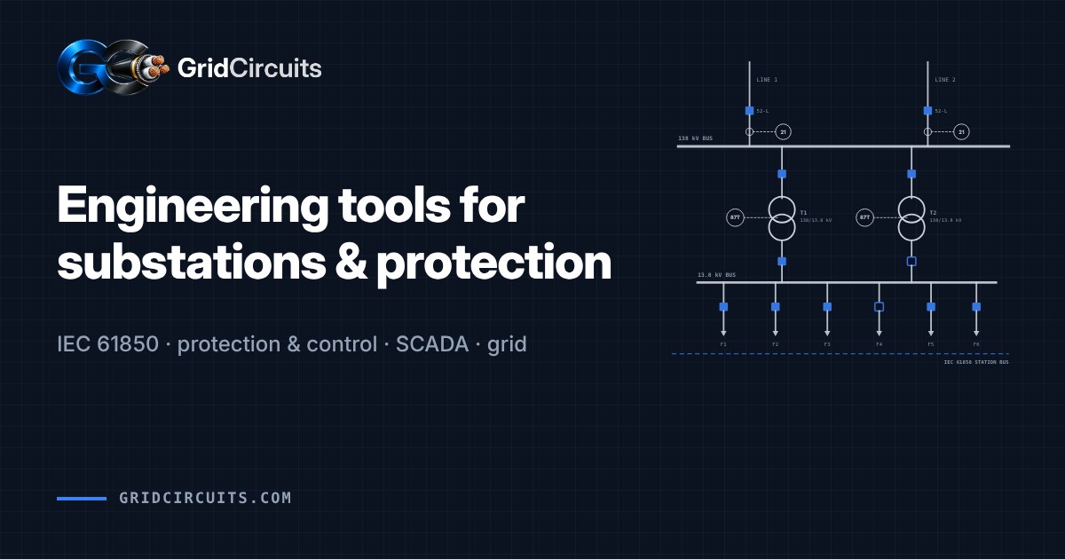 Substation, Protection & IEC 61850 Engineering Tools | GridCircuits
